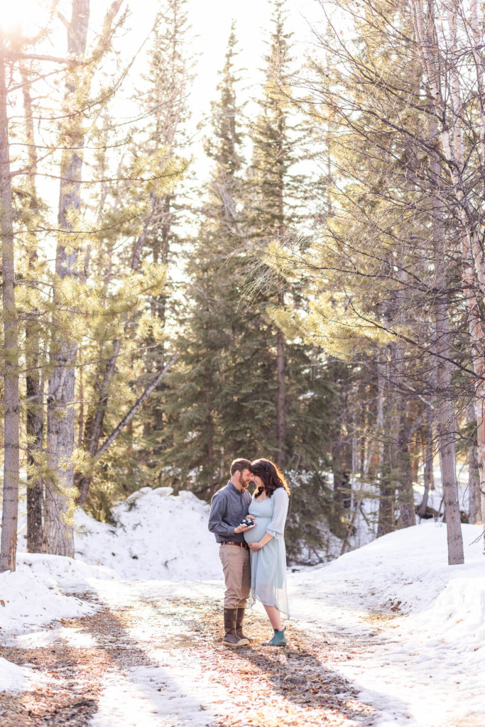 Alaska spring maternity session