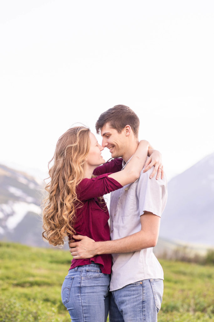 couple mountain engagement session
