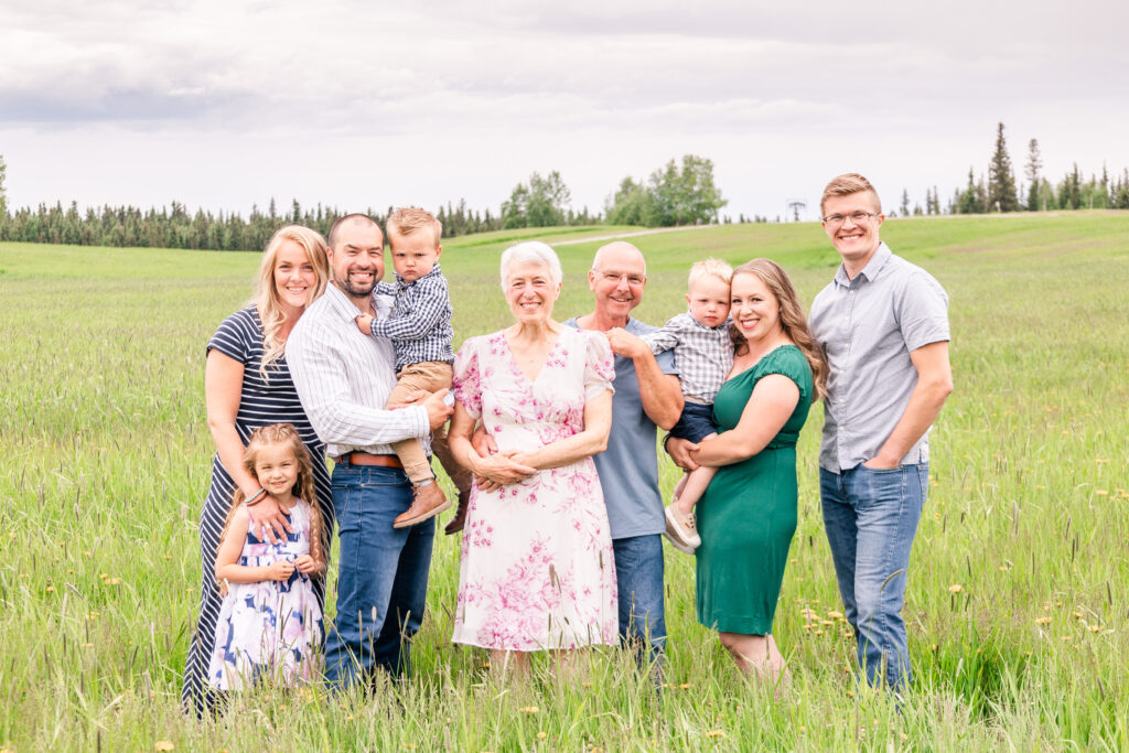 summer family session in delta junction