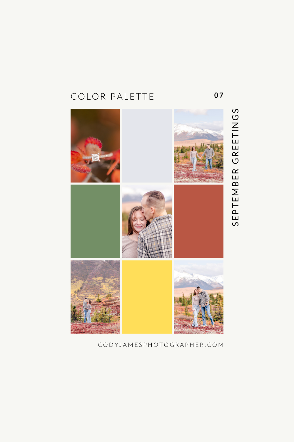 color palette for a bold fall mountain session