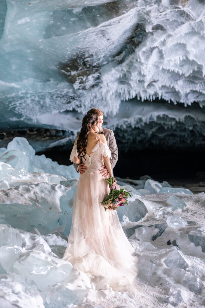 Couple Glacier Elopement