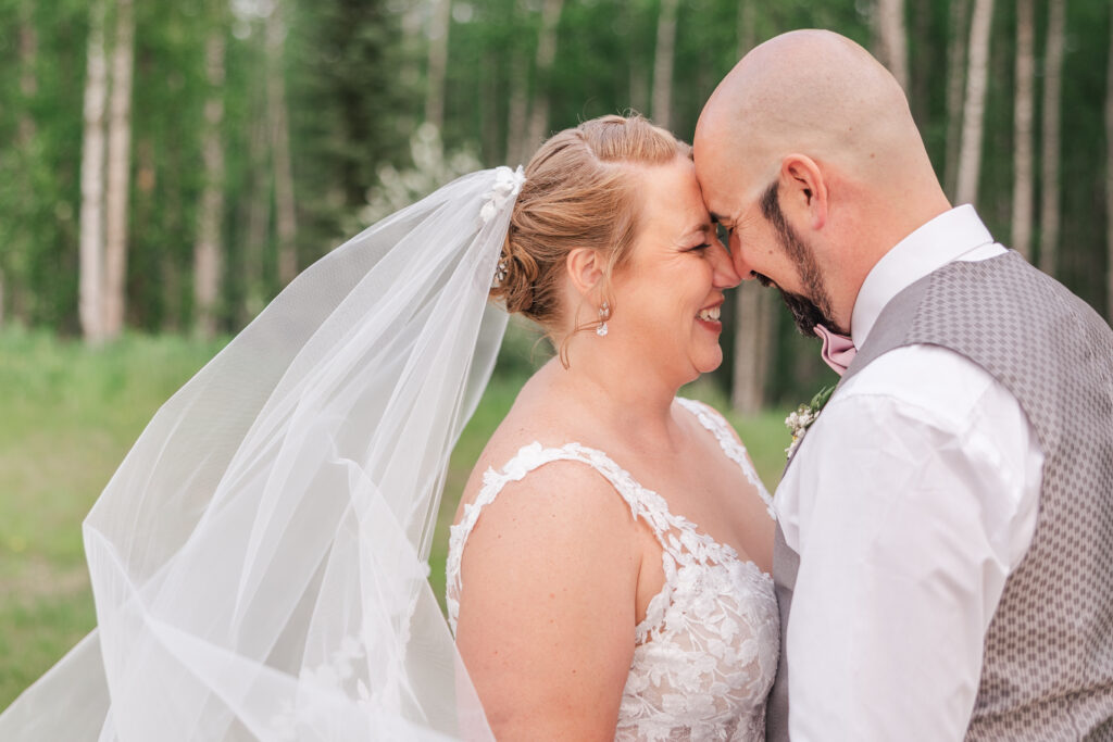 Bride and Groom on Wedding Day
