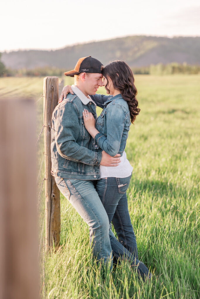 Alaska Golden Hour Farm Engagement Session
