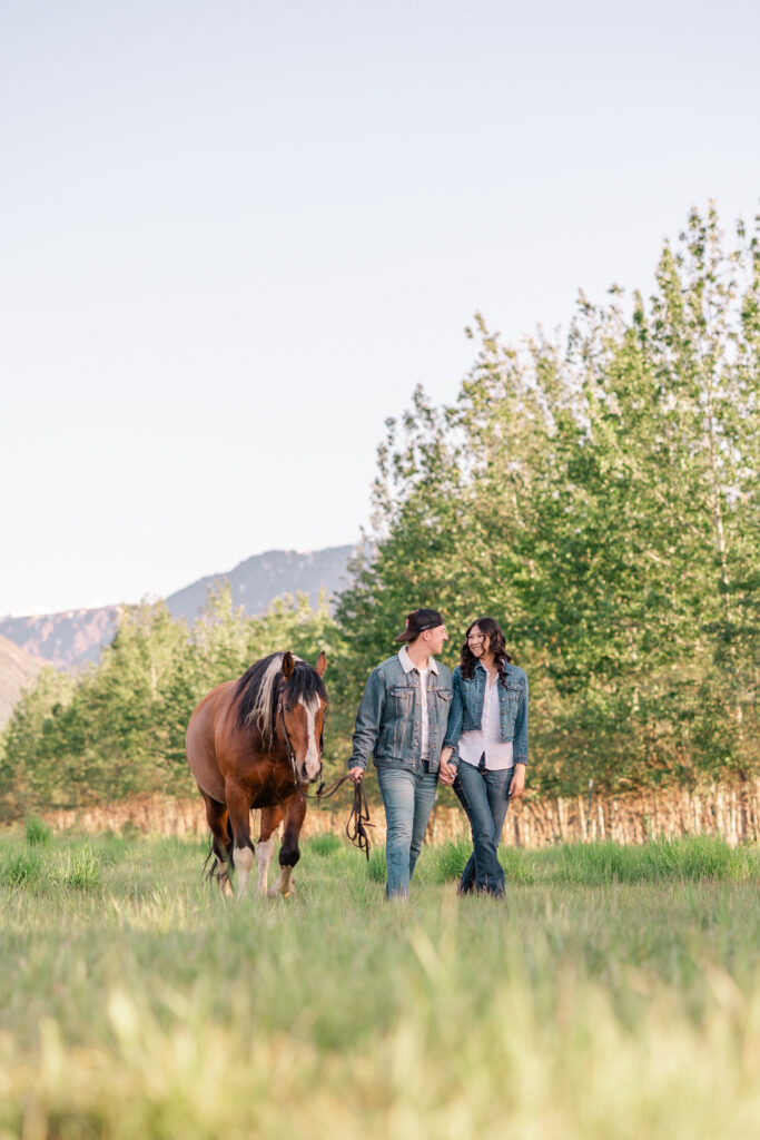 Alaska Wedding Photographer Farm Session Horses