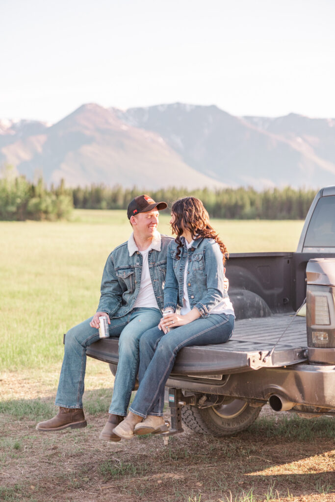 Country Golden Hour Engagement Photos